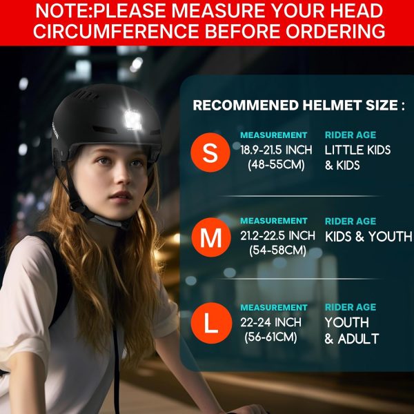 DKONI Bike Helmet with Light Large Pink-1