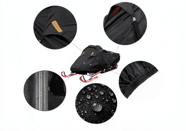 HIGHTQURO Snowmobile Cover Oxford Waterproof-2