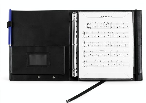 Faux Leather Music Folder MQ-Choral Music Black-1
