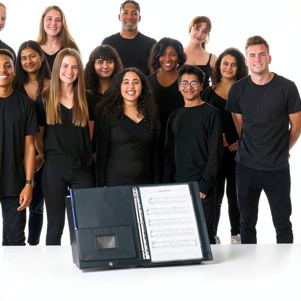 Faux Leather Music Folder MQ-Choral Music Black-6