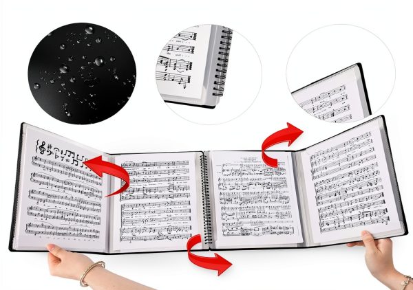 Nagpew Sheet Music Folder Black Polypropylene-2