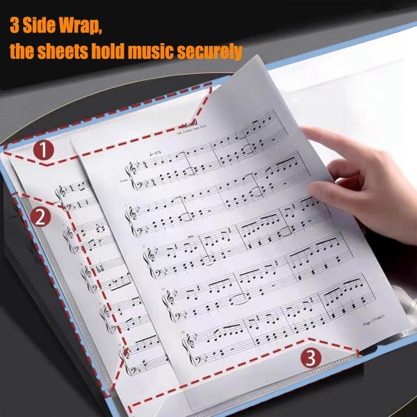 MUDOR Sheet Music Folders Plastic Rectangular-1