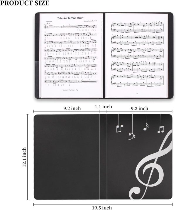 NKG Sheet Music Folder Waterproof Polypropylene-2