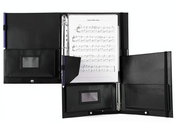 Faux Leather Music Folder MQ-Choral Music Black-3