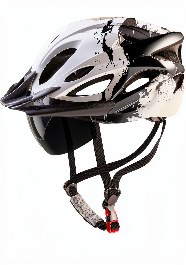 Tadpole Bike Helmet Adult in black and white