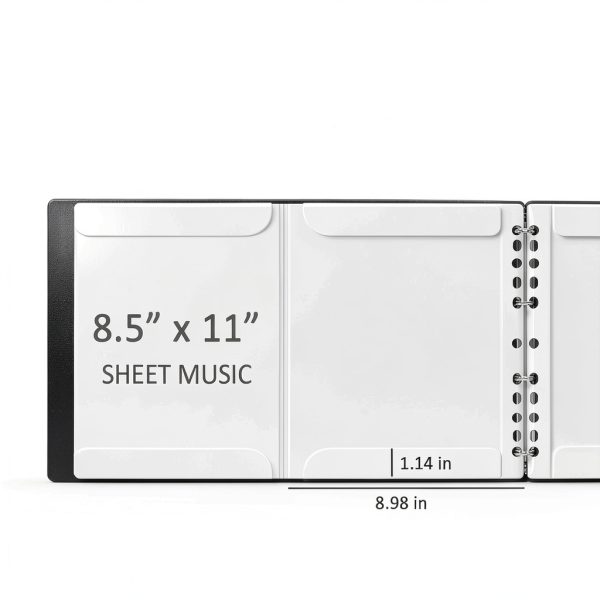 tutata Sheet Music Folder Black PP Binder 52 Sheet-1