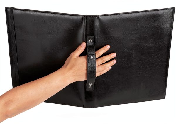 Faux Leather Music Folder MQ-Choral Music Black-2