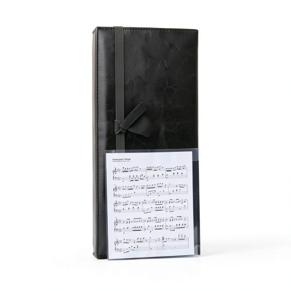Musfunny Black Sheet Music Folder PU Material-5