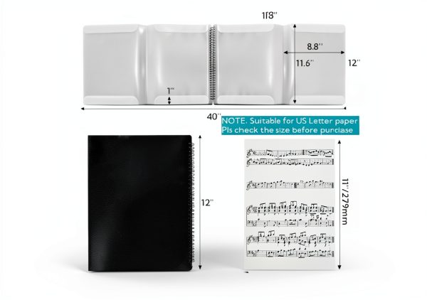 Nagpew Sheet Music Folder Black Polypropylene-1