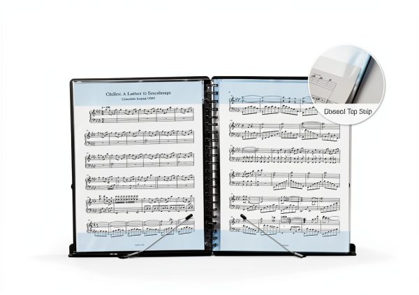 Sheet Music Folder meccaline Black PP 80 Sheets-3