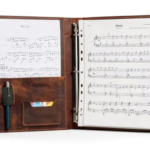 Leather Sheet Music Binder D&M Studio Musical Instruments-0