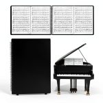 HIMOMO Sheet Music Folder Black Plastic Durable-0