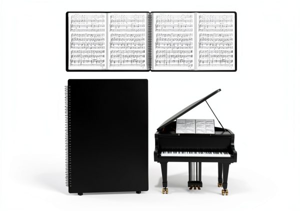HIMOMO Sheet Music Folder Black Plastic Durable-0