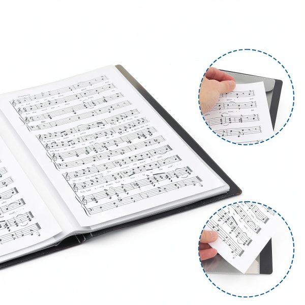 HIMOMO Sheet Music Folder Black Plastic Durable-5