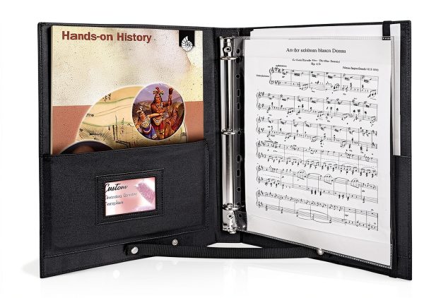 Sheet Music Folder tutata Faux Leather Black-0