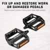 Mongoose Black Alloy Steel Bike Pedals for Adults-3