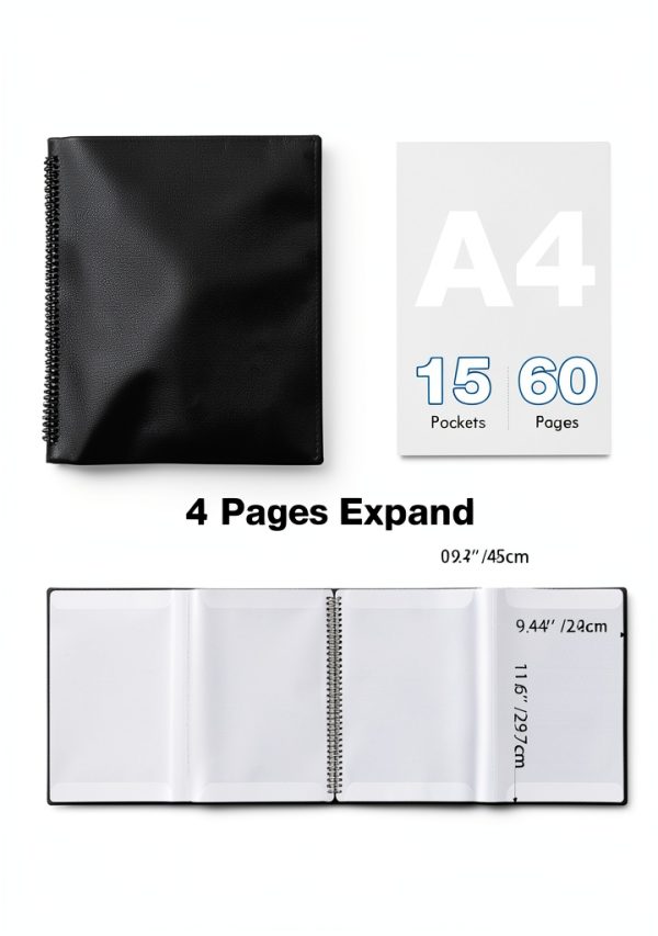 HIMOMO Sheet Music Folder Black Plastic Durable-1