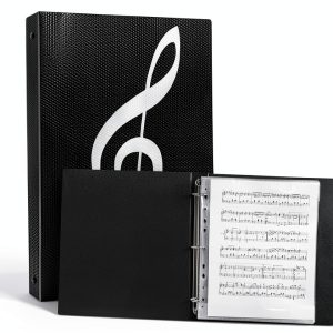 Music Folder tutata Polypropylene 3‑Ring Black-0