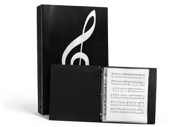 Music Folder tutata Polypropylene 3‑Ring Black-0
