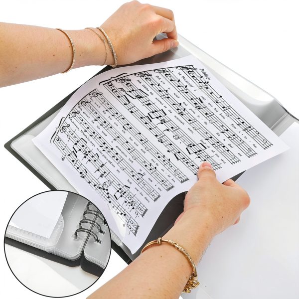Nagpew Sheet Music Folder Black Polypropylene-4