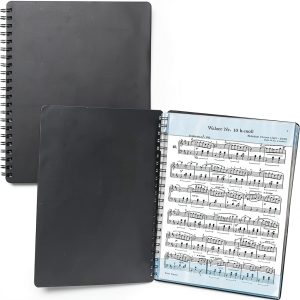 Sheet Music Folder meccaline Black PP 80 Sheets-0