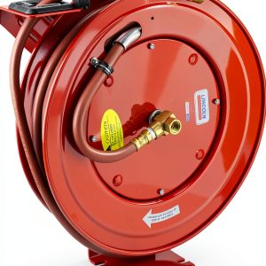 Lincoln 83754 Series Air/Water Hose Reel 50ft Rubber All‑Steel Red-0