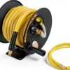 DEWALT 3/8" x 50 ft Manual Hose Reel Yellow Rubber-1