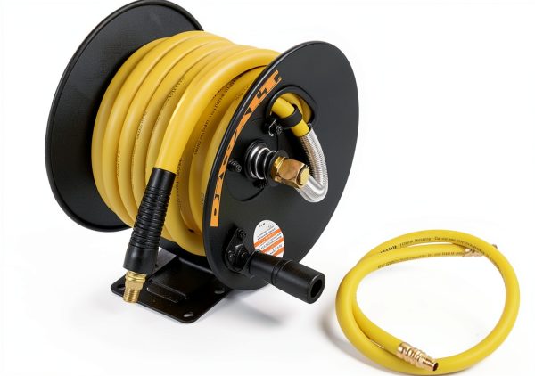 DEWALT 3/8" x 50 ft Manual Hose Reel Yellow Rubber-1