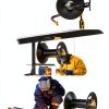 VEVOR Welding Hose Reel Hand Crank 3FT Lead-In Hose Wall Mount Steel-5