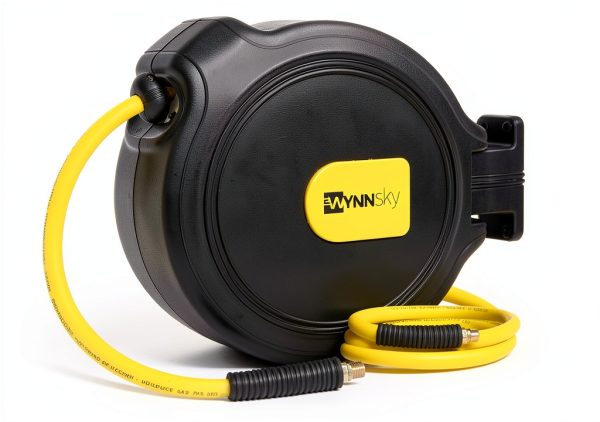 Automatic Retractable Air Hose Reel WYNNsky 3/8" x 50ft 180° Swivel-0