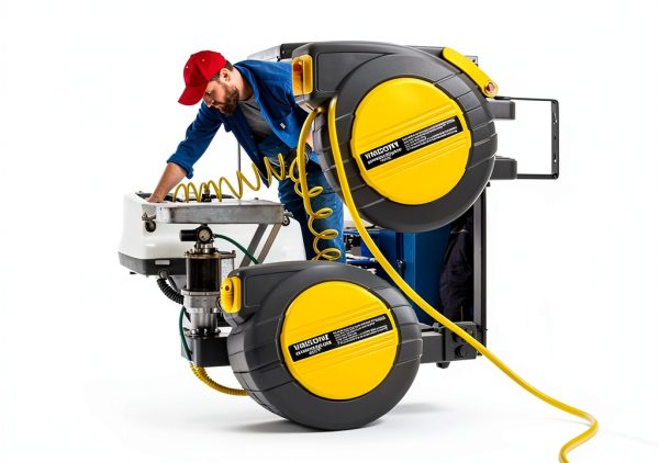 Retractable Air Hose Reel Vkndoynt 3/8in x 50ft Hybrid with 5ft Lead-5