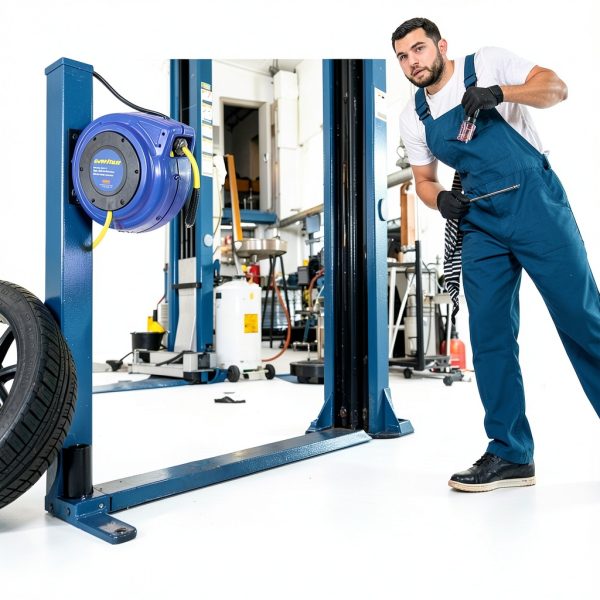 Goodyear Air Hose Reel Retractable 3/8" 65ft Premium Hybrid Polymer-4