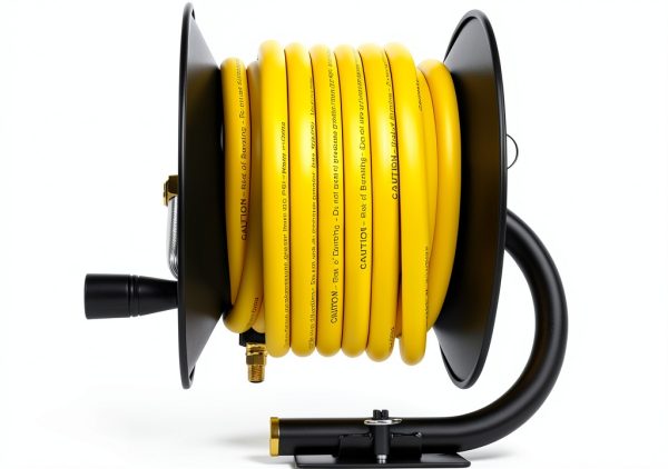 DEWALT 3/8" x 50 ft Manual Hose Reel Yellow Rubber-3