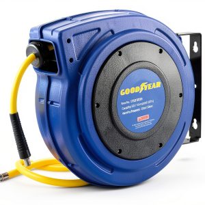 Goodyear Air Hose Reel Retractable 3/8" 65ft Premium Hybrid Polymer-0