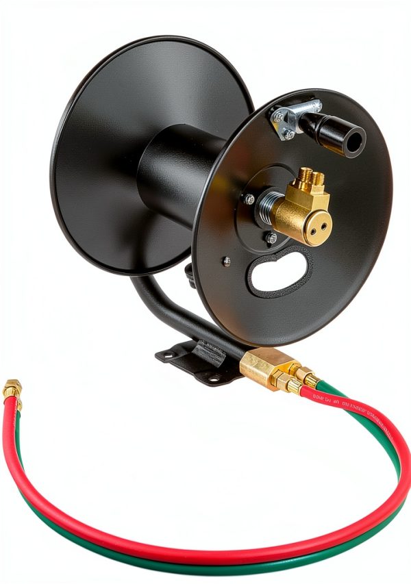 VEVOR Welding Hose Reel Hand Crank 3FT Lead-In Hose Wall Mount Steel-0