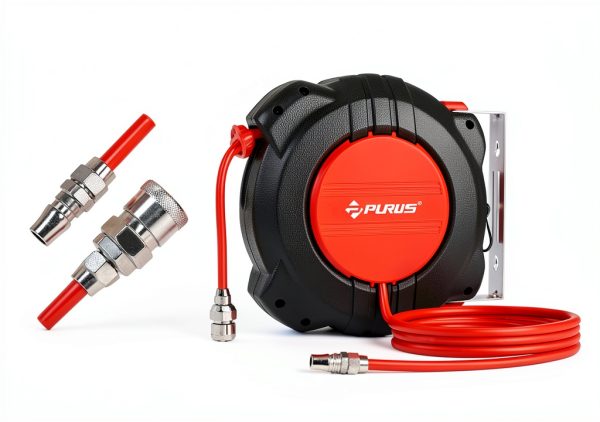 PURUS Retractable Air Hose Reel 3/8" x 32ft with 180° Swivel Rewind-1