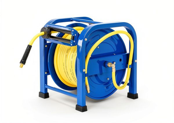 Goodyear Retractable Air Hose Reel 3/8" x 100ft 300 PSI Spring Steel-5