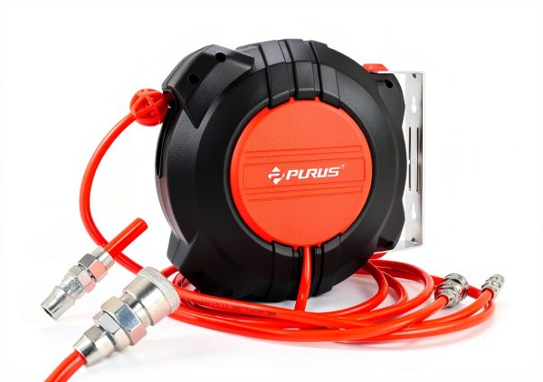 PURUS Retractable Air Hose Reel 3/8" x 32ft with 180° Swivel Rewind-4