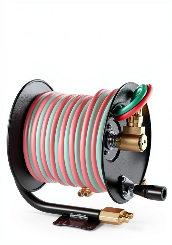 VEVOR Welding Hose Reel Hand Crank 3FT Lead-In Hose Wall Mount Steel-1
