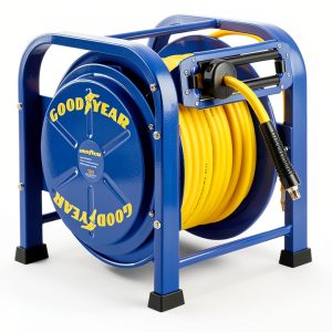 Goodyear Retractable Air Hose Reel 3/8" x 100ft 300 PSI Spring Steel-0