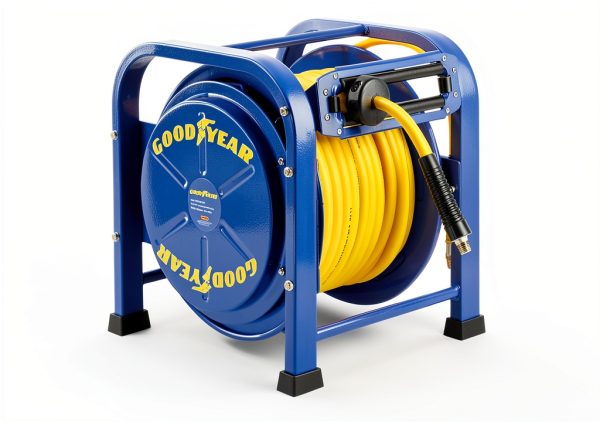 Goodyear Retractable Air Hose Reel 3/8" x 100ft 300 PSI Spring Steel-0