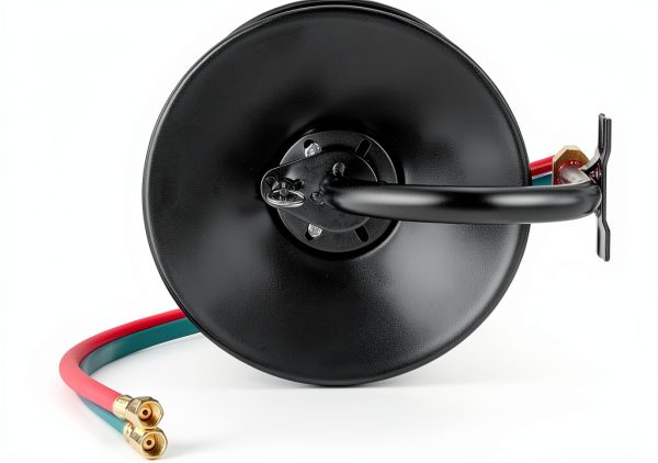 VEVOR Welding Hose Reel Hand Crank 3FT Lead-In Hose Wall Mount Steel-11