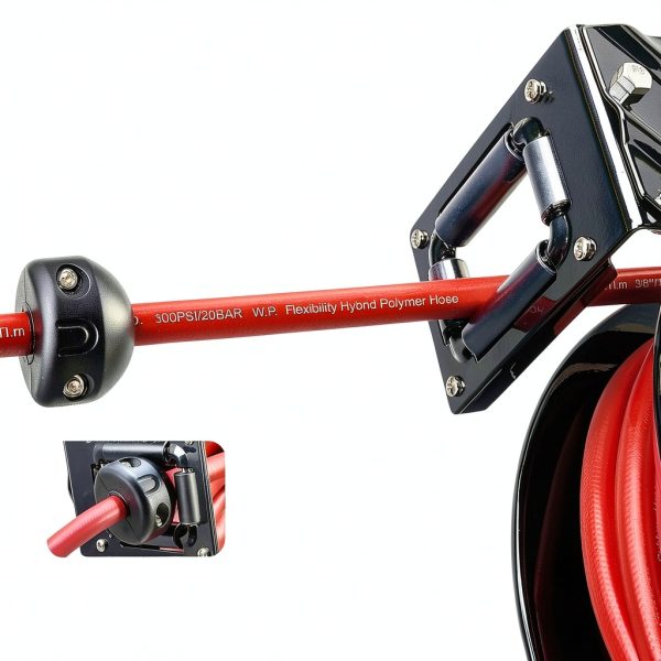 Air Hose Reel ReelWorks 3/8 inch x 50ft Duty Hybrid Polymer 300PSI-5