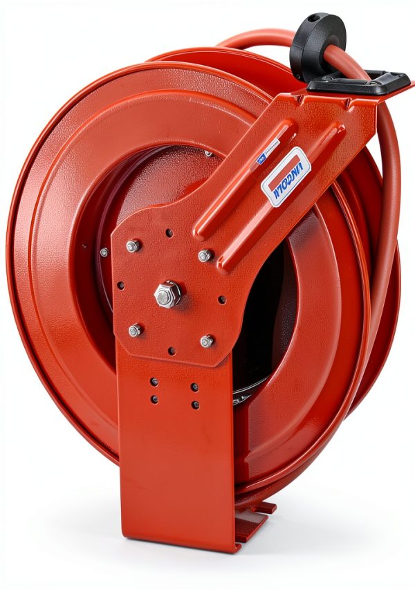 Lincoln 83754 Series Air/Water Hose Reel 50ft Rubber All‑Steel Red-1