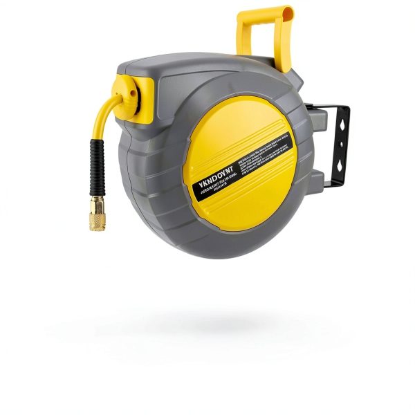 Retractable Air Hose Reel Vkndoynt 3/8in x 50ft Hybrid with 5ft Lead-2