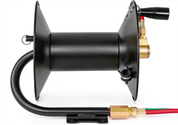 VEVOR Welding Hose Reel Hand Crank 3FT Lead-In Hose Wall Mount Steel-8