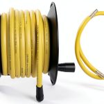 DEWALT 3/8" x 50 ft Manual Hose Reel Yellow Rubber-0