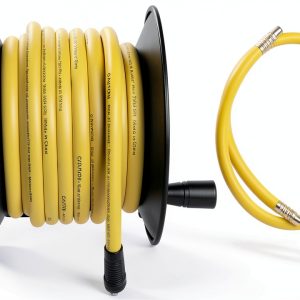 DEWALT 3/8" x 50 ft Manual Hose Reel Yellow Rubber-0