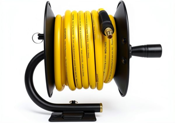 DEWALT 3/8" x 50 ft Manual Hose Reel Yellow Rubber-6