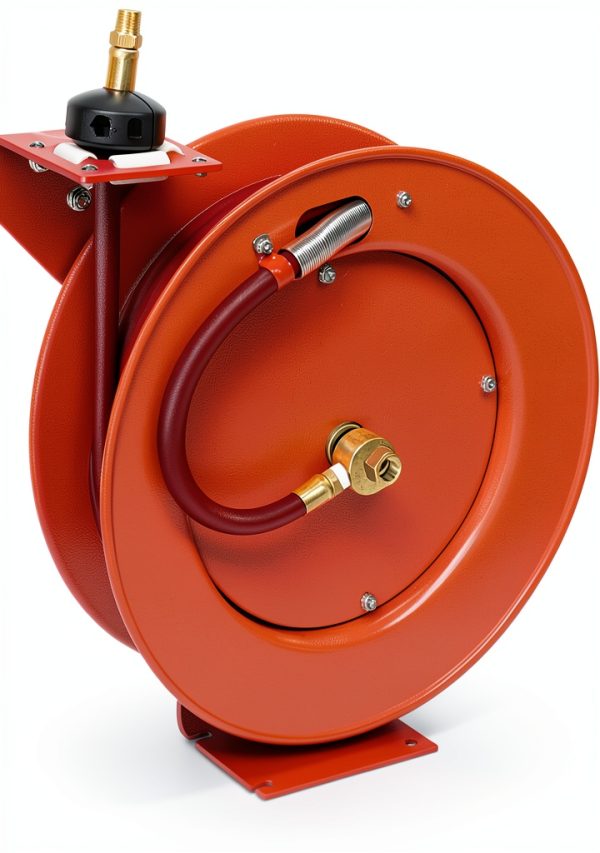 Lincoln 83754 Series Air/Water Hose Reel 50ft Rubber All‑Steel Red-4